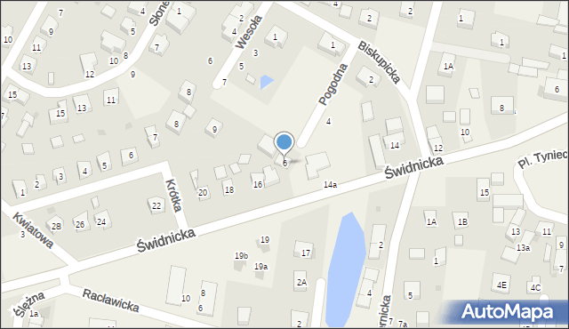 Tyniec Mały, Pogodna, 6, mapa Tyniec Mały