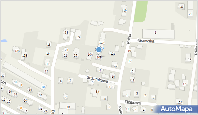 Tyniec Mały, Polna, 10B, mapa Tyniec Mały