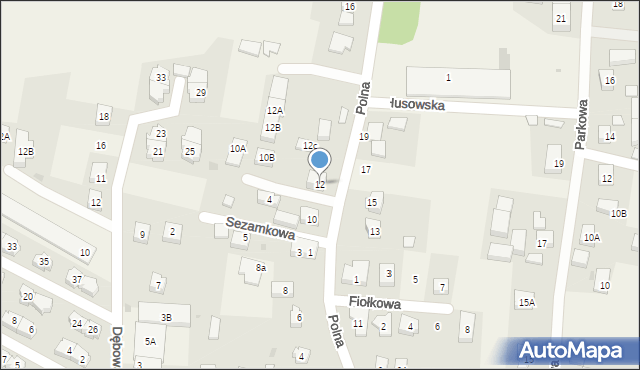 Tyniec Mały, Polna, 12, mapa Tyniec Mały