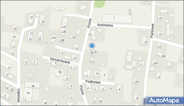 Tyniec Mały, Polna, 15, mapa Tyniec Mały