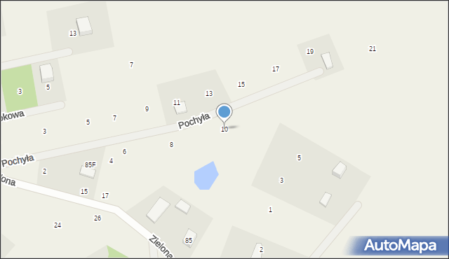 Ugoszcz, Pochyła, 10, mapa Ugoszcz