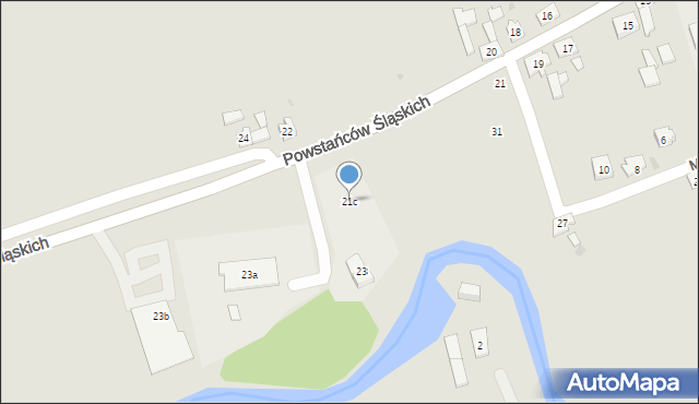 Ujazd, Powstańców Śląskich, 21c, mapa Ujazd