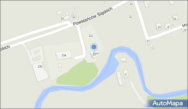 Ujazd, Powstańców Śląskich, 23, mapa Ujazd