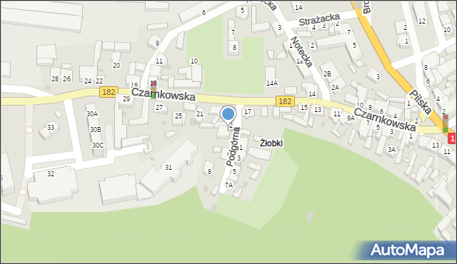 Ujście, Podgórna, 4, mapa Ujście