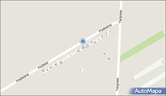 Uniejów, Podleśna, 19, mapa Uniejów