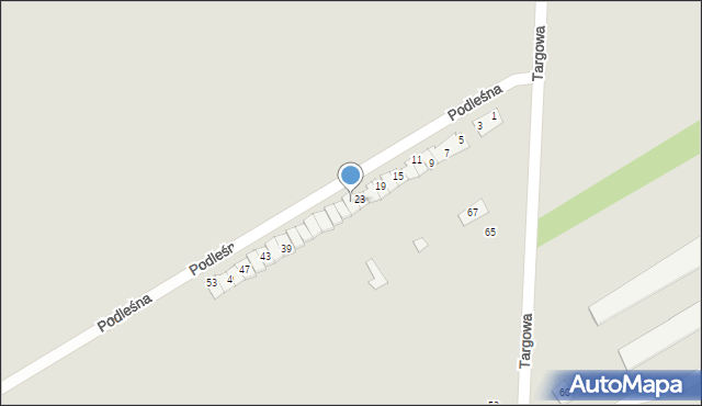 Uniejów, Podleśna, 25, mapa Uniejów