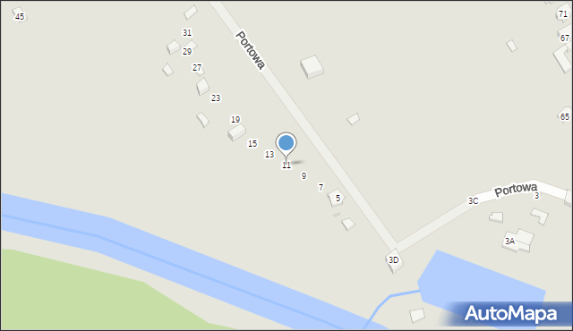 Uniejów, Portowa, 11, mapa Uniejów