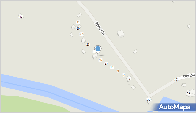 Uniejów, Portowa, 17, mapa Uniejów