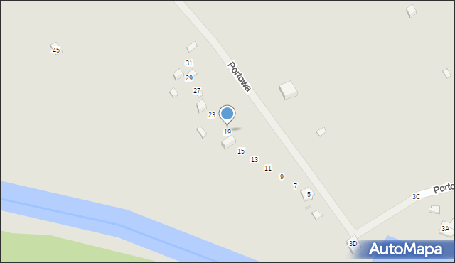 Uniejów, Portowa, 19, mapa Uniejów