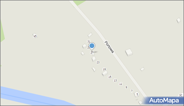 Uniejów, Portowa, 27, mapa Uniejów