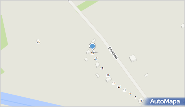 Uniejów, Portowa, 29, mapa Uniejów