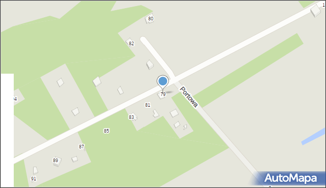 Uniejów, Portowa, 79, mapa Uniejów