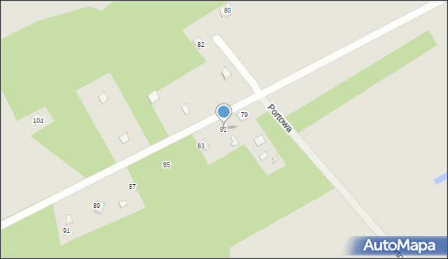 Uniejów, Portowa, 81, mapa Uniejów