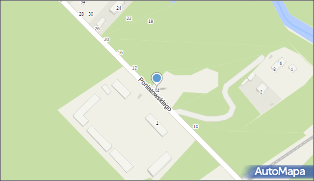 Urle, Poniatowskiego, 14, mapa Urle