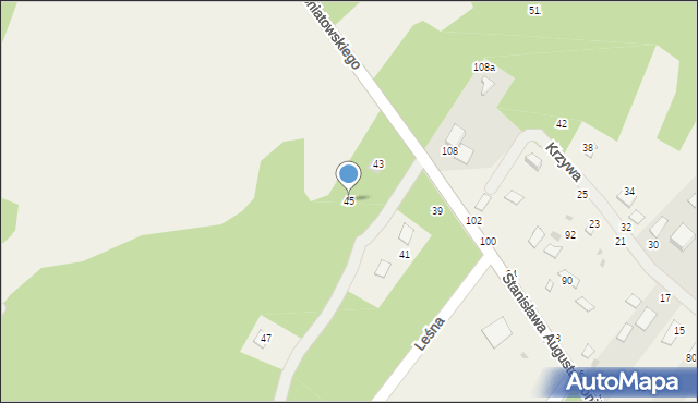 Urle, Poniatowskiego, 45, mapa Urle