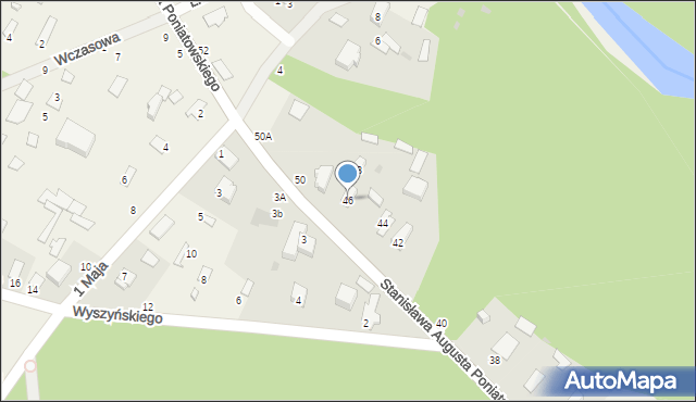 Urle, Poniatowskiego, 46, mapa Urle