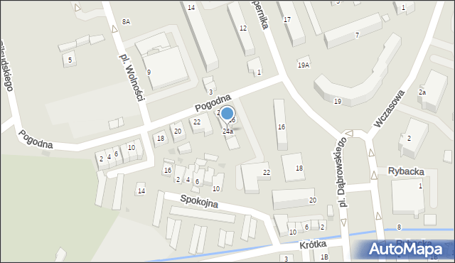 Ustka, Pogodna, 24a, mapa Ustka