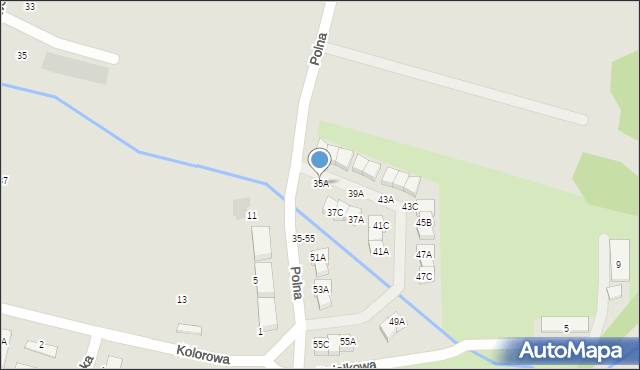 Ustka, Polna, 35A, mapa Ustka