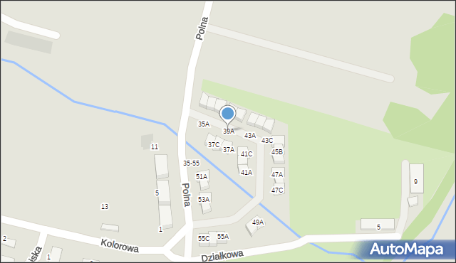 Ustka, Polna, 39A, mapa Ustka