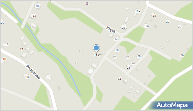 Ustroń, Podgórska, 18a, mapa Ustroń