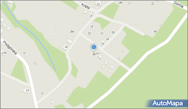 Ustroń, Podgórska, 44, mapa Ustroń