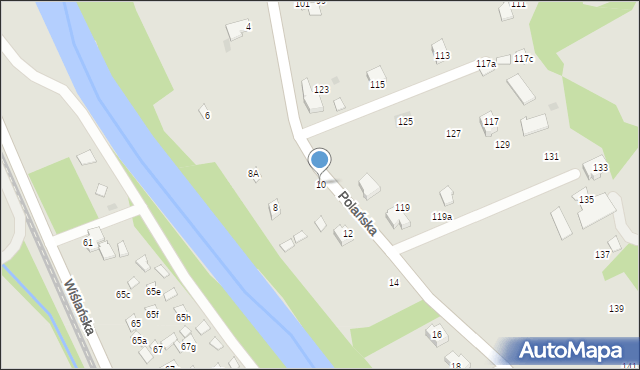 Ustroń, Polańska, 10, mapa Ustroń