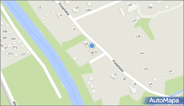 Ustroń, Polańska, 18, mapa Ustroń