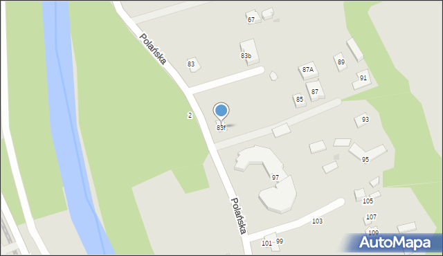 Ustroń, Polańska, 83f, mapa Ustroń