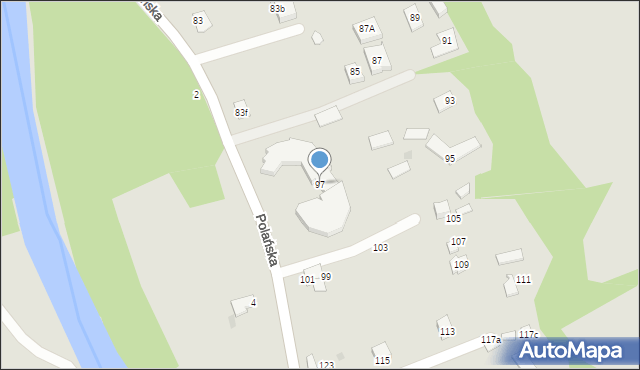 Ustroń, Polańska, 97, mapa Ustroń