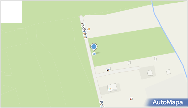 Uwieliny, Podleśna, 18, mapa Uwieliny