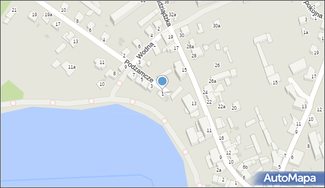 Wąbrzeźno, Podzamcze, 1, mapa Wąbrzeźno