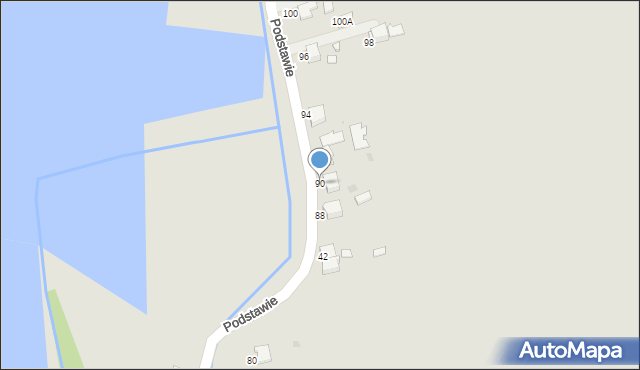 Wadowice, Podstawie, 90, mapa Wadowice