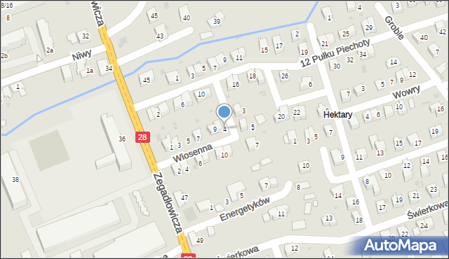 Wadowice, Pogodna, 4, mapa Wadowice