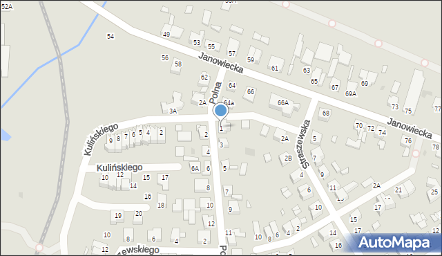 Wągrowiec, Polna, 1, mapa Wągrowiec