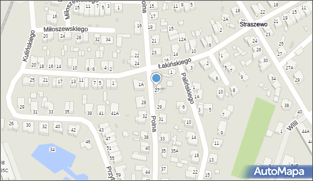 Wągrowiec, Polna, 27, mapa Wągrowiec