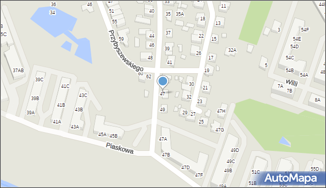 Wągrowiec, Polna, 47, mapa Wągrowiec