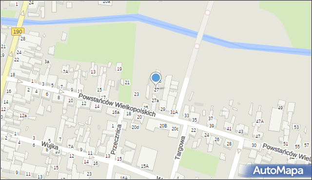 Wągrowiec, Powstańców Wielkopolskich, 27, mapa Wągrowiec