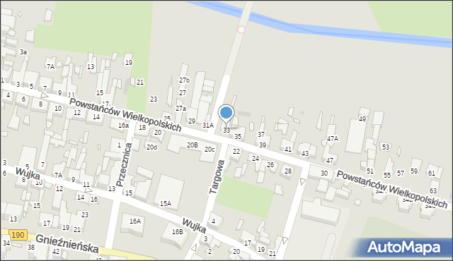 Wągrowiec, Powstańców Wielkopolskich, 33, mapa Wągrowiec