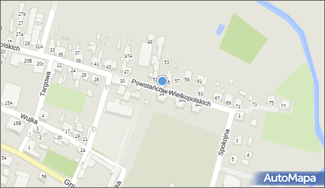 Wągrowiec, Powstańców Wielkopolskich, 34A, mapa Wągrowiec