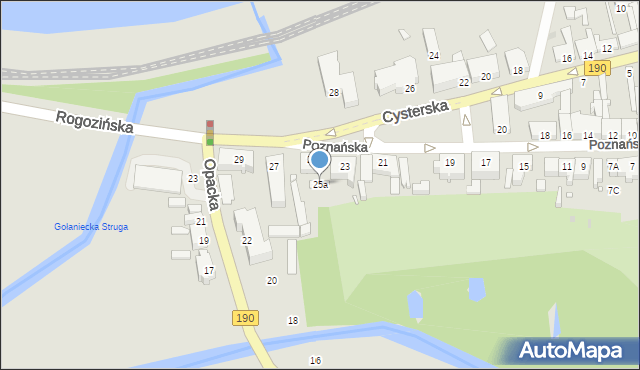 Wągrowiec, Poznańska, 25a, mapa Wągrowiec