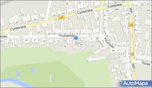 Wągrowiec, Poznańska, 5, mapa Wągrowiec