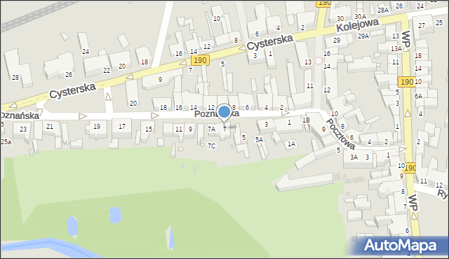 Wągrowiec, Poznańska, 7, mapa Wągrowiec