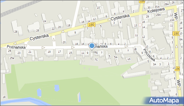 Wągrowiec, Poznańska, 7B, mapa Wągrowiec