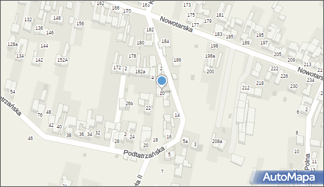 Waksmund, Podtatrzańska, 10, mapa Waksmund