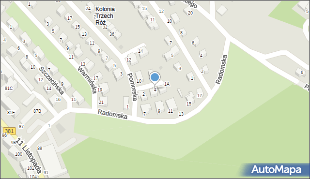 Wałbrzych, Pomorska, 4, mapa Wałbrzycha