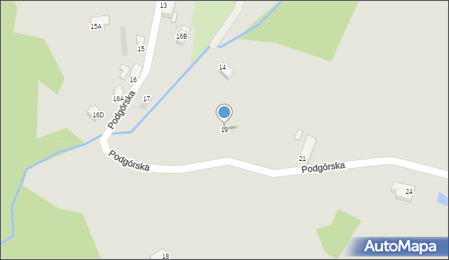 Wałbrzych, Podgórska, 19, mapa Wałbrzycha