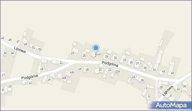 Walce, Podgórna, 27, mapa Walce