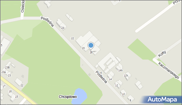 Wałcz, Podleśna, 18, mapa Wałcz