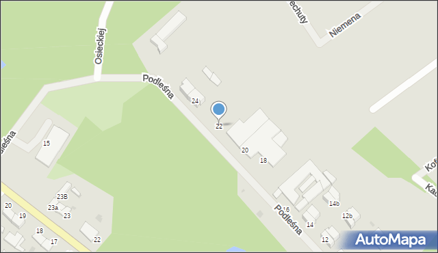 Wałcz, Podleśna, 22, mapa Wałcz