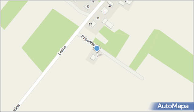 Waleńczów, Pogodna, 1, mapa Waleńczów